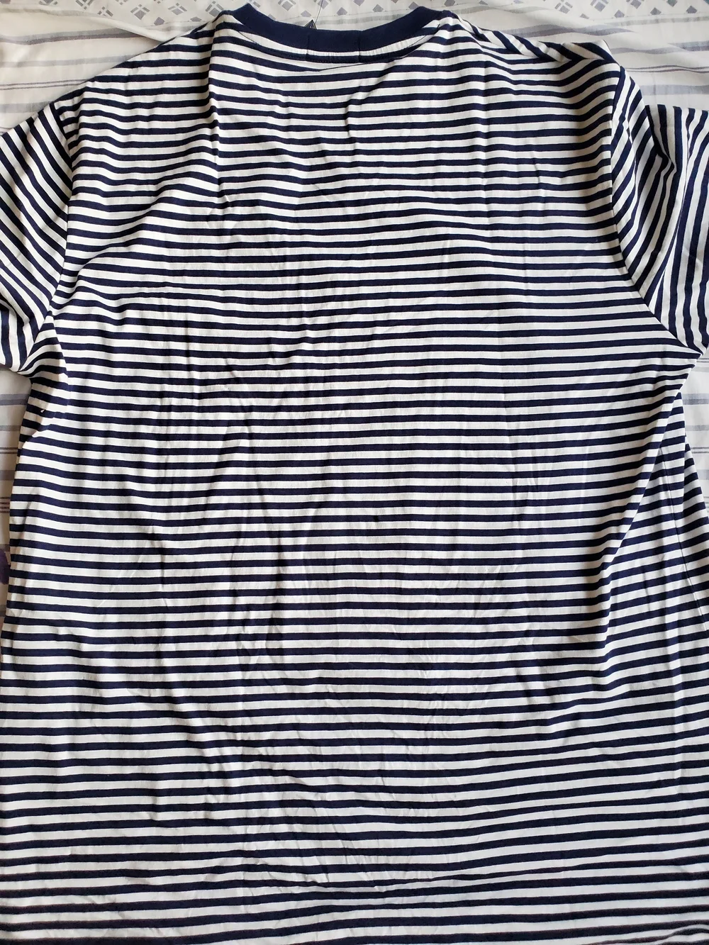 Polo Ralph Lauren Men's Big & Tall Short-Sleeve White-Navy Strip T-Shirt XLT